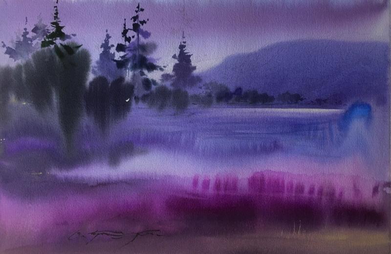 Dei Grenze zwischen Abstraktion und Realität: Aquarellmalerei Nass- in-Nass