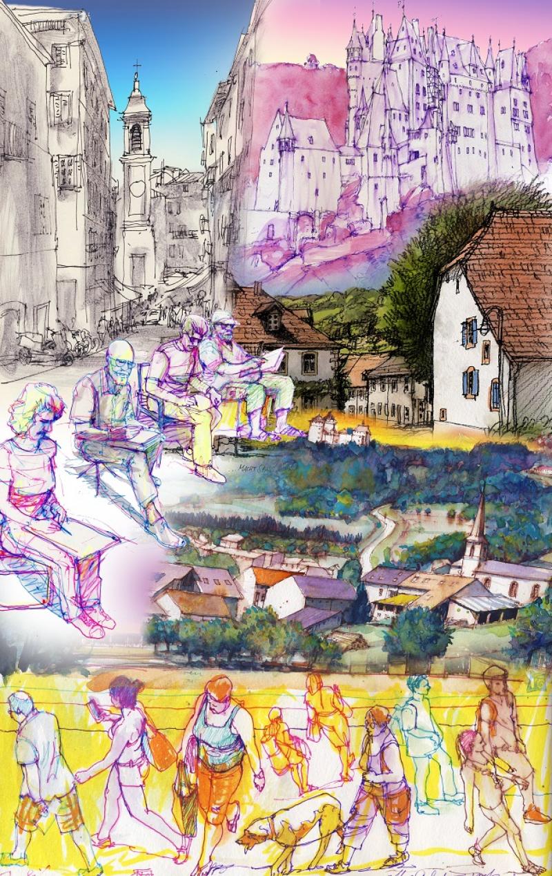 Landschaftsskizzen & Urban Sketching - ein kreatives Skizzenbuch