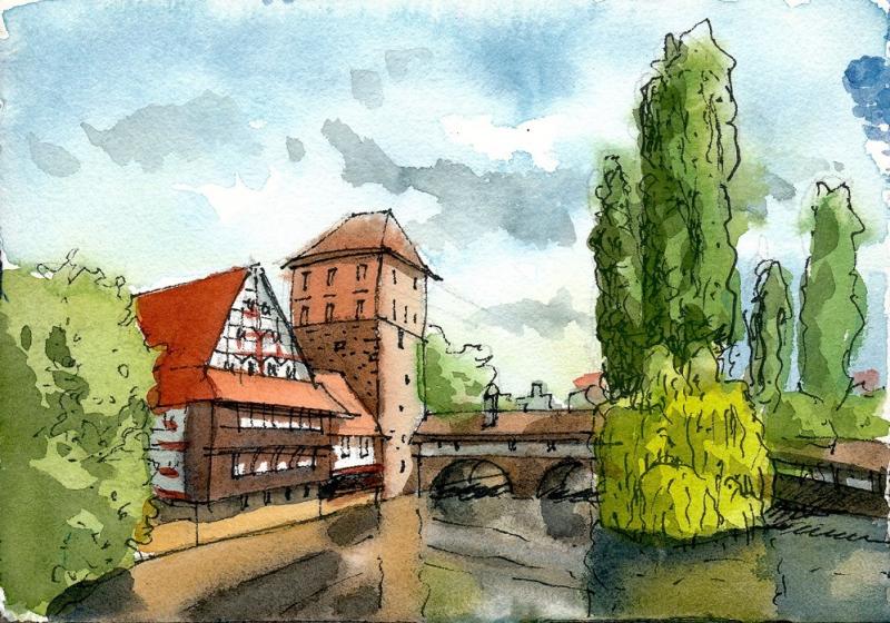 Unterwegs mit dem Skizzenbuch: Kontur trifft Farbe